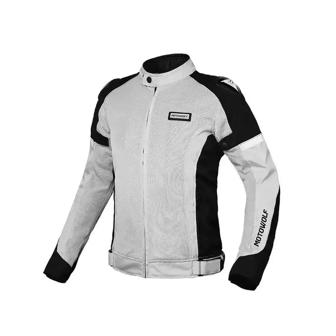 Motowolf Mdl0515 Motorcycle Jacket – Breathable, Ce Protected & Anti-Drop (Black & Grey) 1