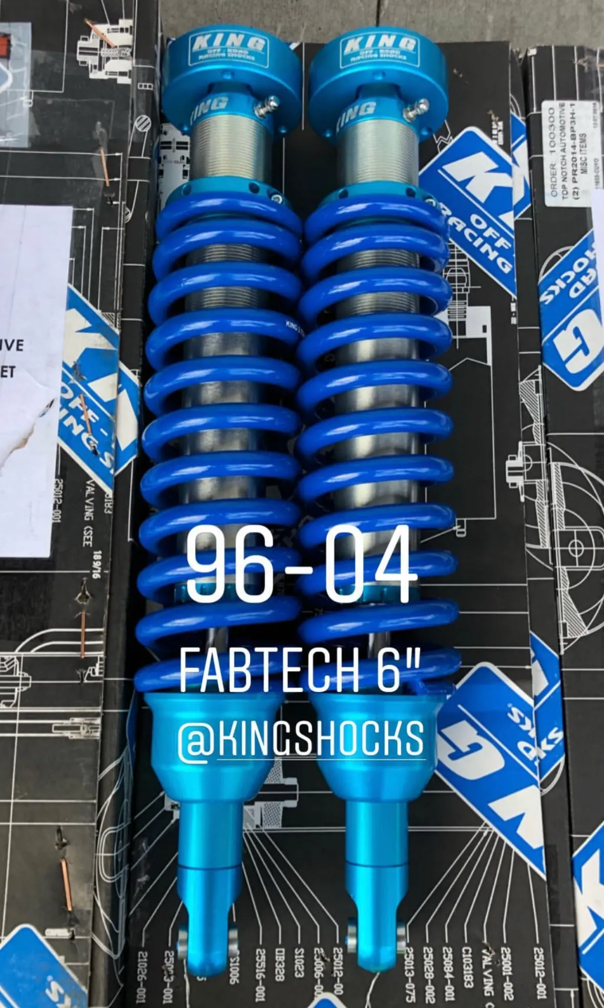 96-04 Tacoma - 96-02 4Runner King Shocks Coilover Set With Fabtech Or Rough Country 6''-8''  Lifts 1