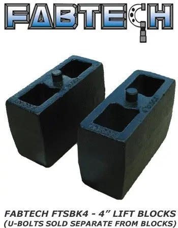 Fabtech 4" Lift Cast Iron Block - Pt# Ftsbk4 (C4) 1