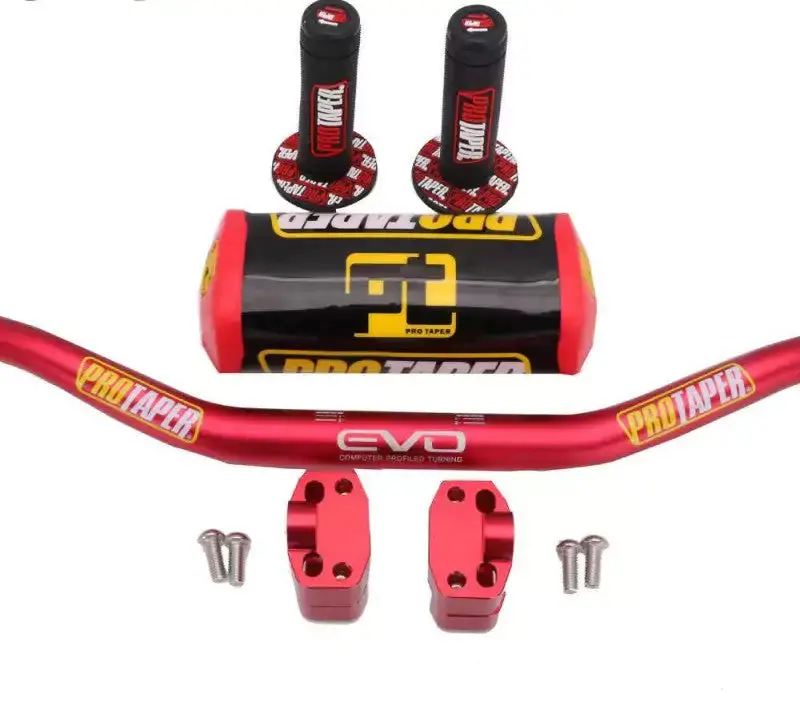 Jfg Racing 28Mm Motorcycle Red Pro Taper Cnc Handlebar Hand Fat Handle Bar Set For Ktm Yamaha Honda Suzuki Kawasaki Yz125 Yz85 Xr200 Xr150 Crf230f Crf150l Crf250r Crf250l Klx150l 1