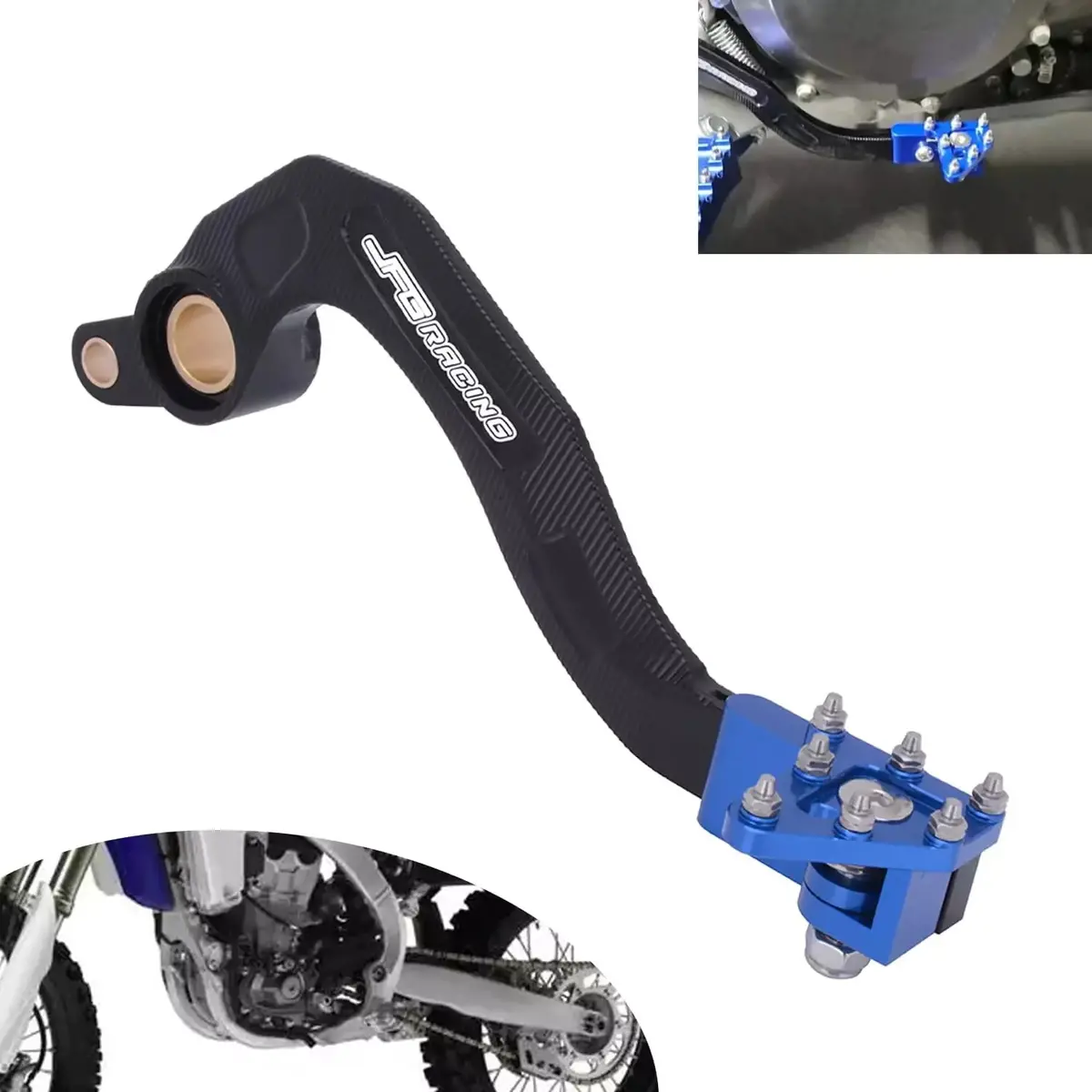 Jfg Racing Dirt Bike Rear Brake Foot Pedal Lever,Cnc Motorcycle Brake Lever For Yz450f 2010-2022/Yz450fx 2016-2023/Wr450f 2012-2023 - Blue 1