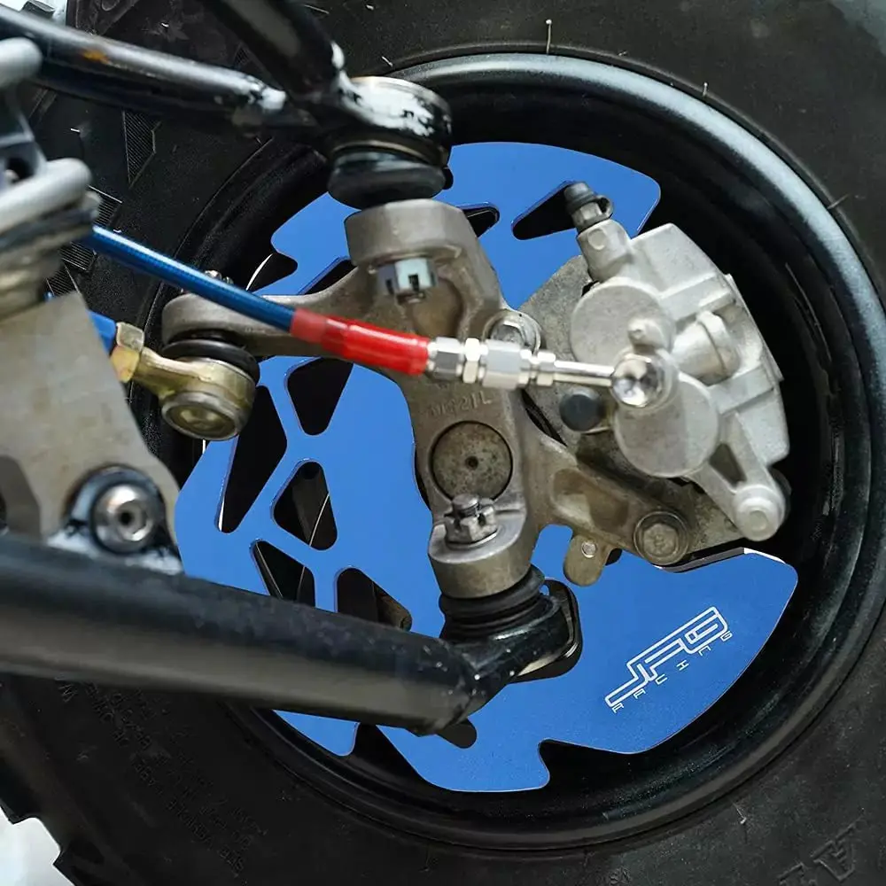 Jfg Racing Motorcycle Atv Front Brake Disc Guard Brake Cover For Raptor 700 2006-2023, Raptor 700R/Se 2009-2023, Yfz450 2004-2009, Yfz450r 2009-2023, Yfz450x 2010-2011 Dirt Bike Blue 2