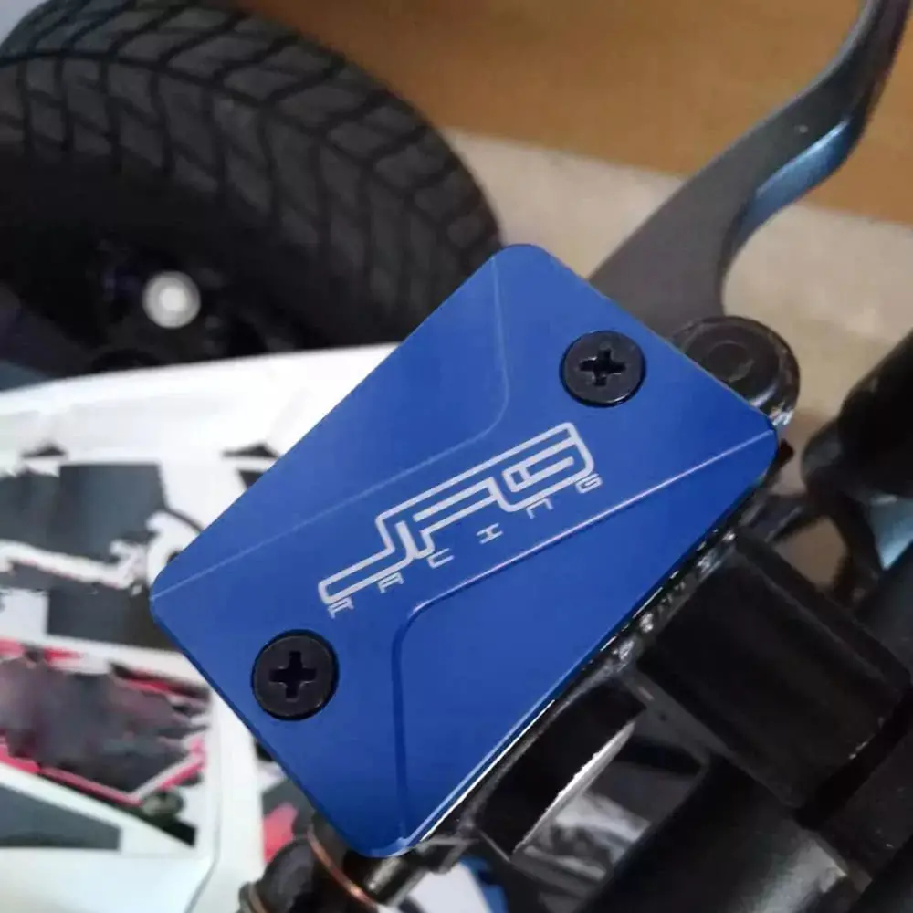 Jfg Racing Motorcycle  Front Brake Fluid Reservoir Cover Cap For Raptor 700,  Xt250/X,  Wr250r/X,  Yfz450 Dirt Bike Atv,  Blue 1