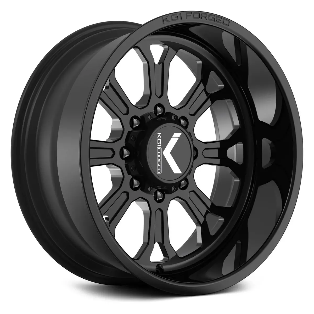 Kg1 Forged Kt060 Checkmate 22X12 6X5.5 Gloss Black Set Of 4 - Kt060221269gb A 1
