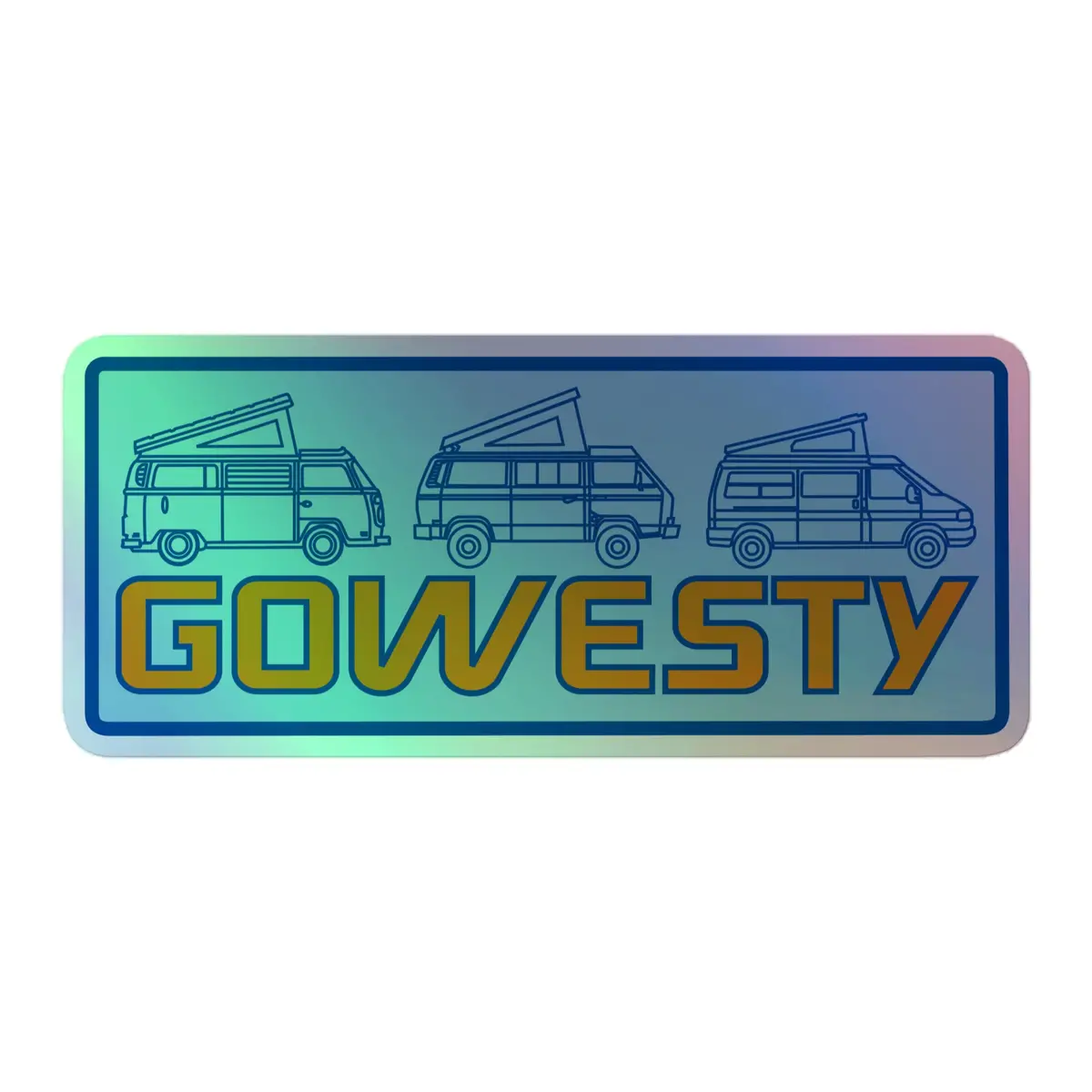 Gowesty Van Line-Up Holographic Sticker 3