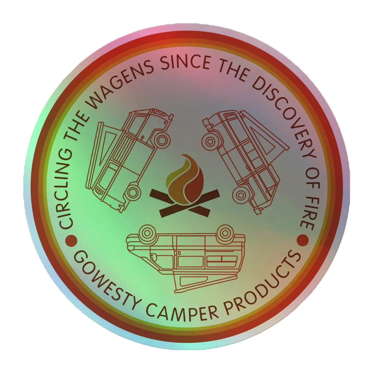 Circle The Wagens Holographic Sticker 3