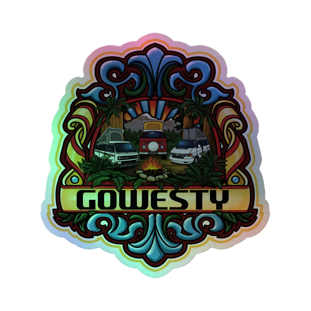 Gowesty Westylife Campfire Holographic Sticker 3