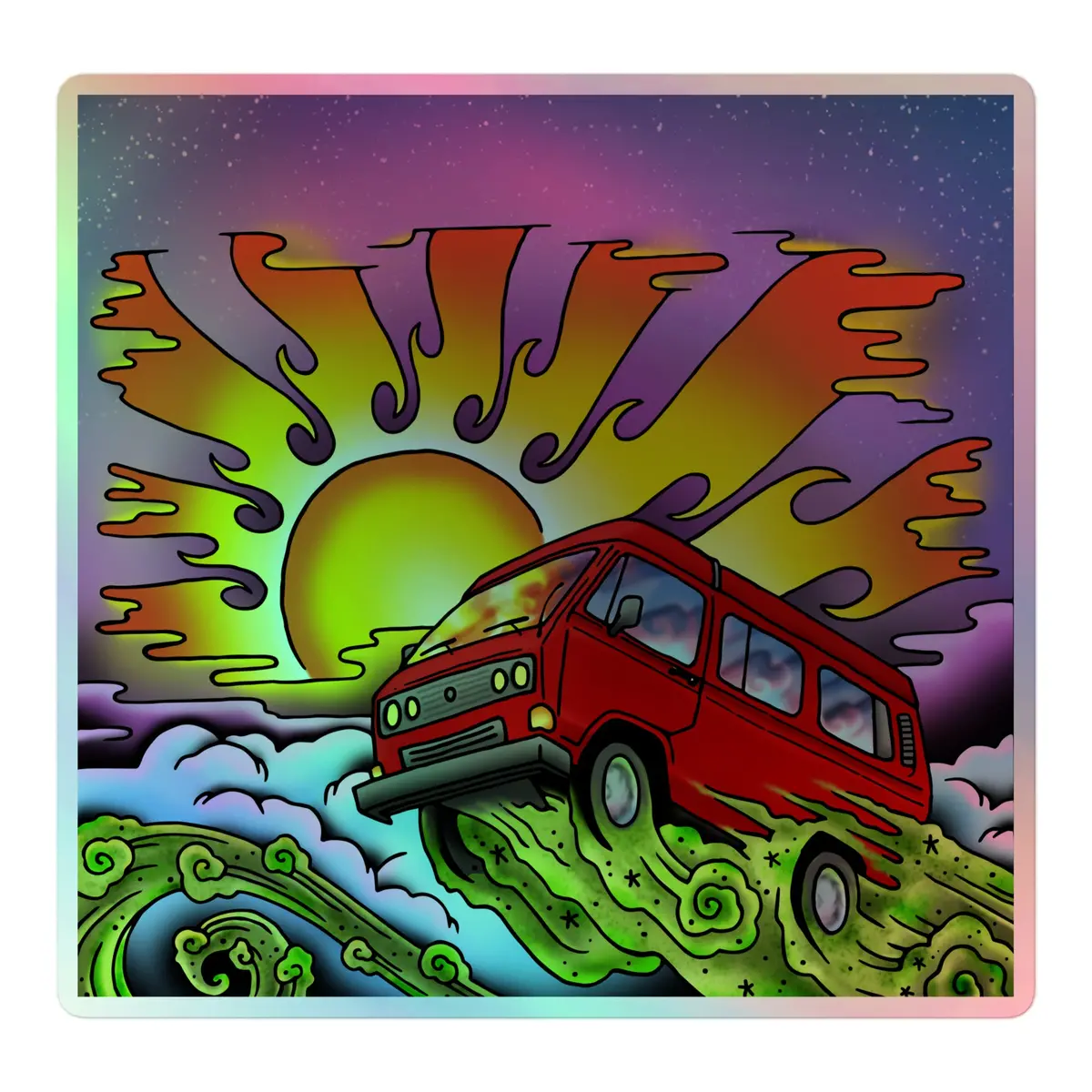 Van & Sun Holographic Sticker 3
