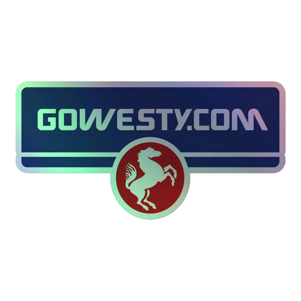 Gowesty Horse Logo Holographic Sticker 3