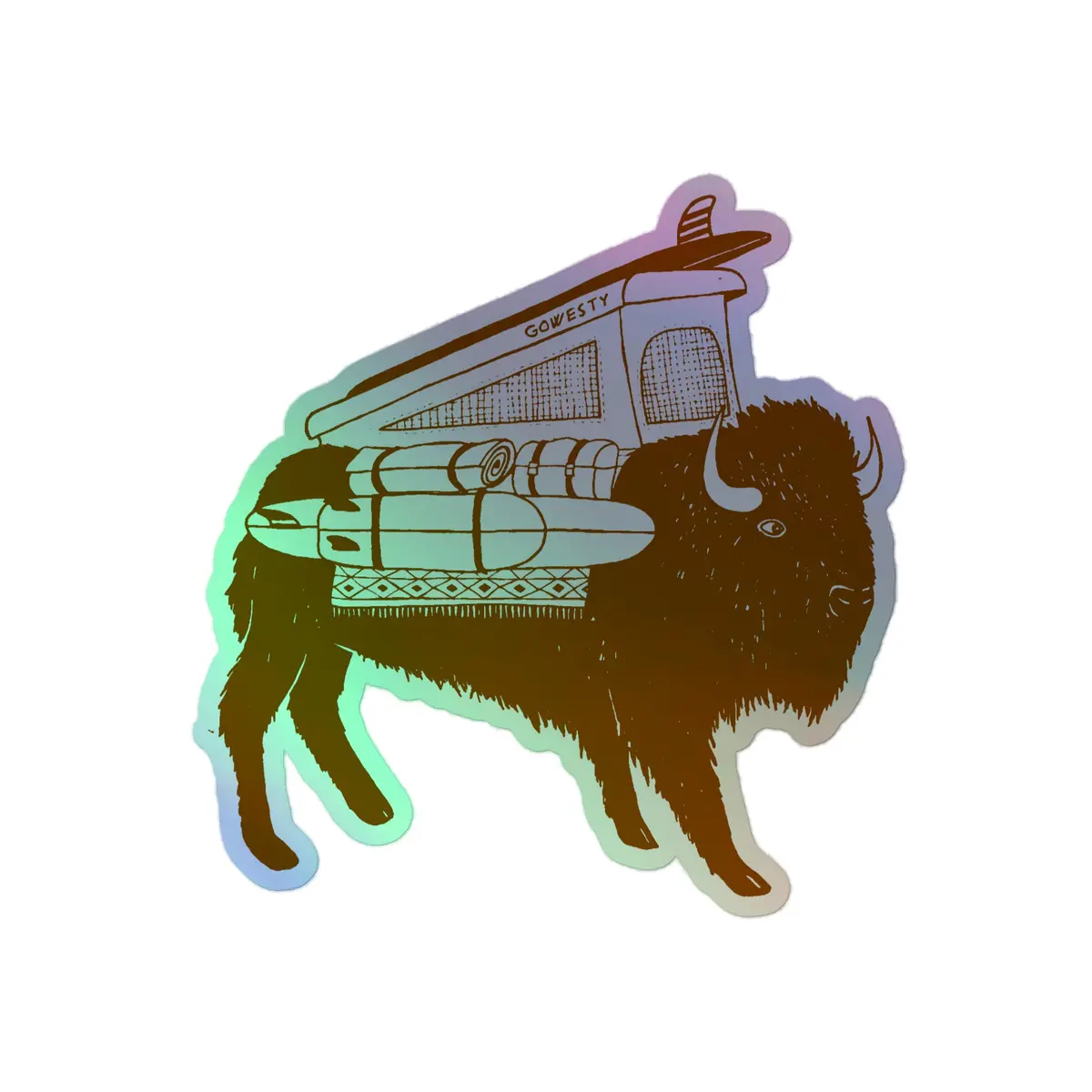 Buffalo Roam Vanimal Holographic Sticker 3