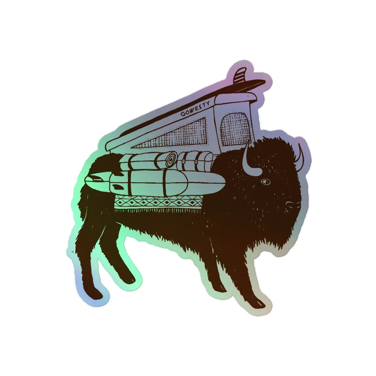 Buffalo Roam Vanimal Holographic Sticker 3