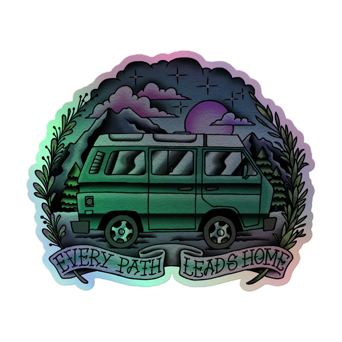Every Path Leads Home Holographic Sticker 3