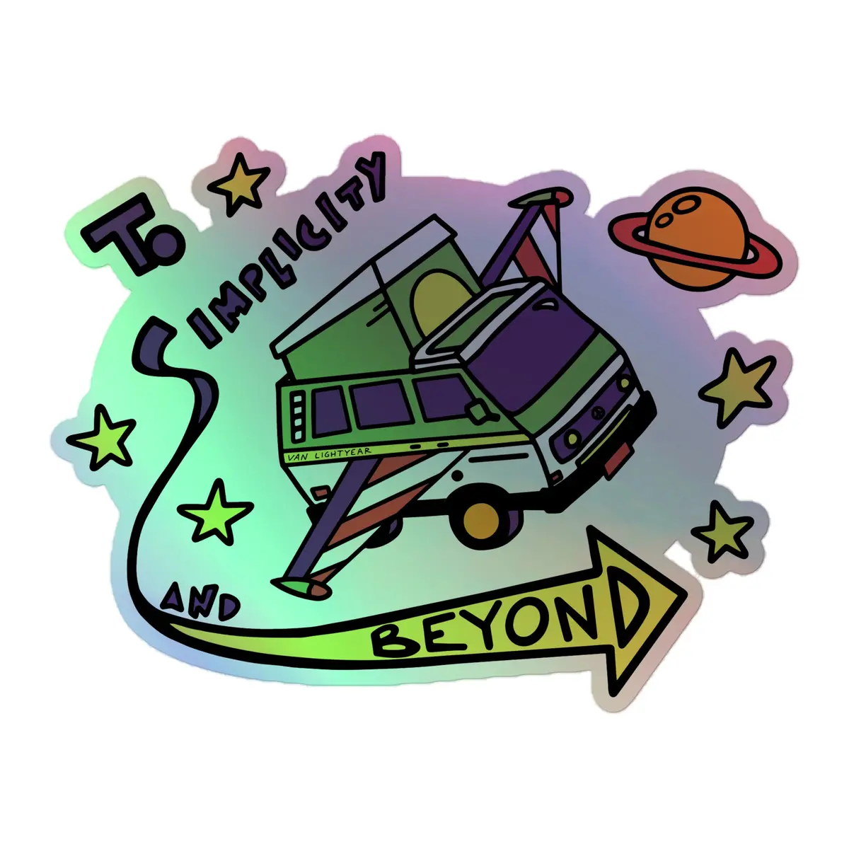 Van Lightyear Holographic Sticker 3