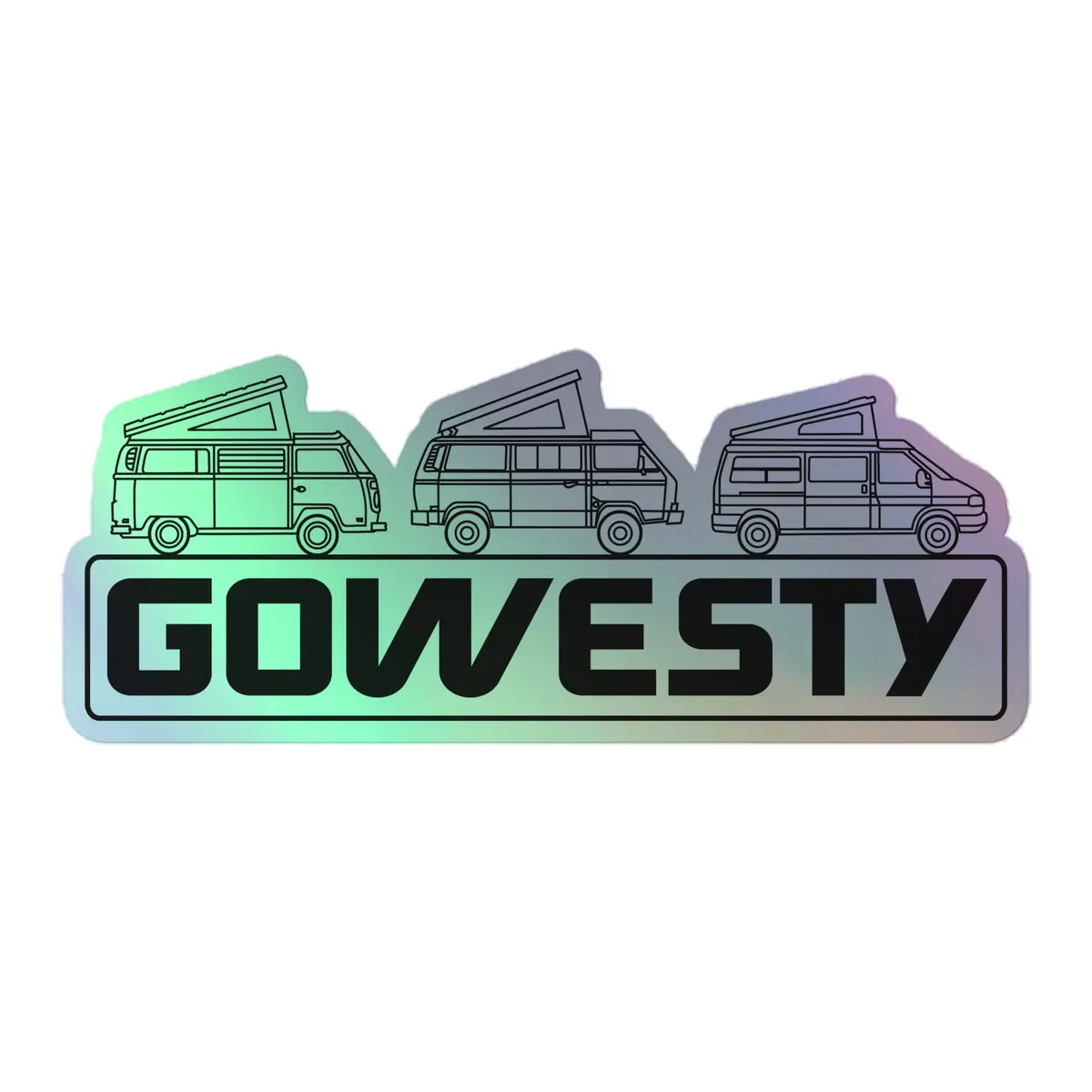 Gowesty Van Line-Up Holographic Sticker 3