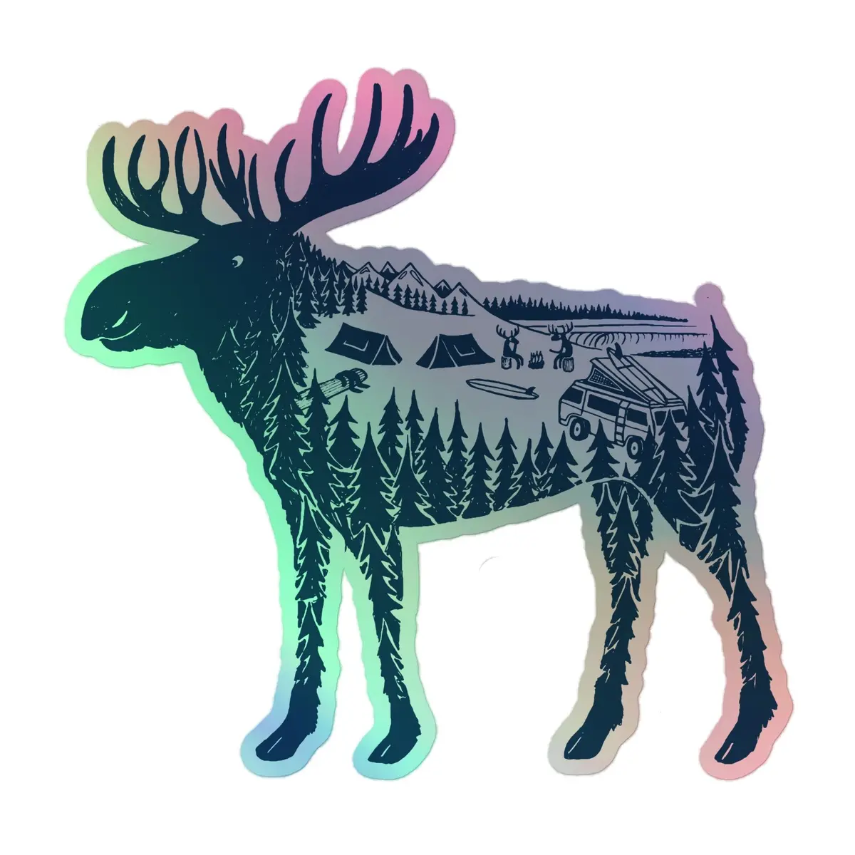Moose Meet-Up Vanimal Holographic Sticker 3