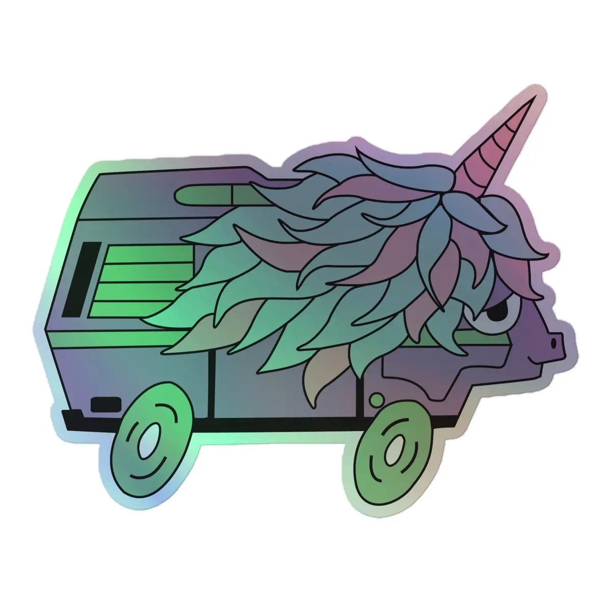 High-Top Hazel Unicorn Holographic Sticker 3