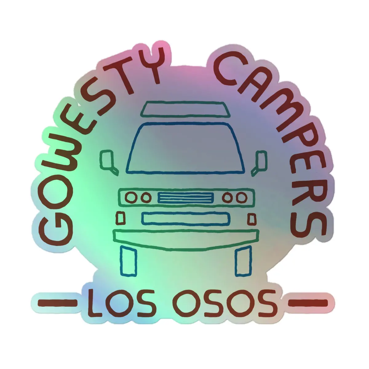 Gowesty Campers "Friendly Face" Holographic Sticker 3