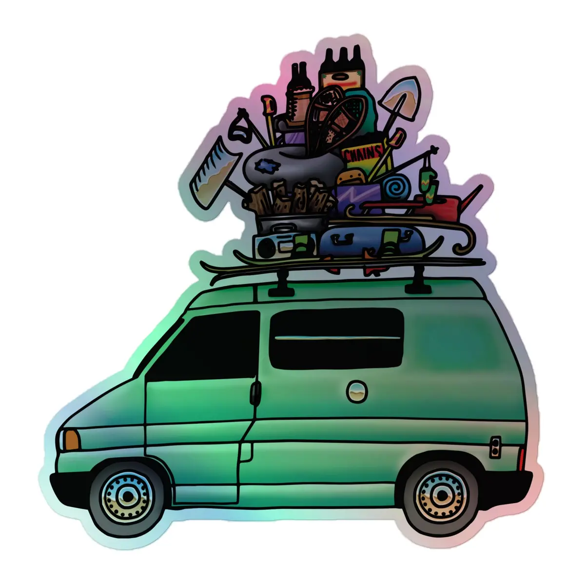 Rad Eurovan Holographic Sticker 3