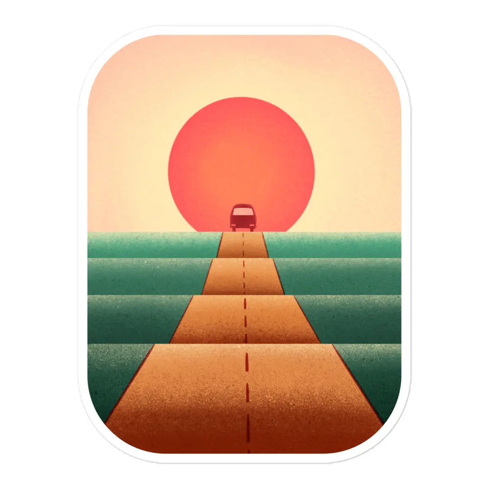 Sunset Road Sticker 3