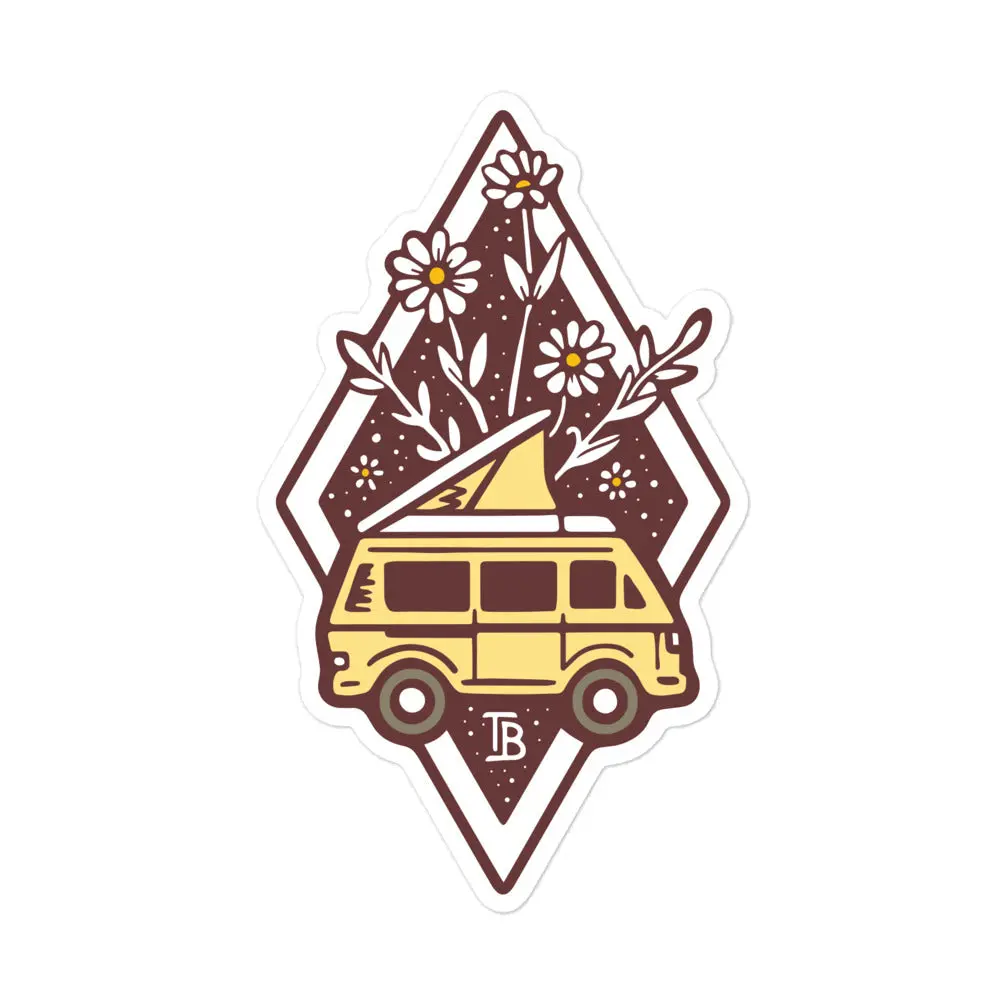 Bloom Yellow Van Sticker 3