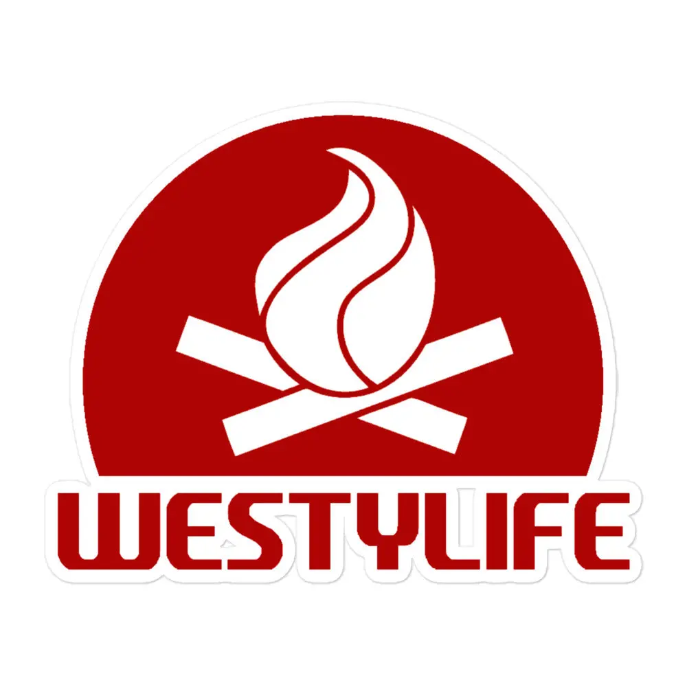 Westy Life Camp Fire Icon Sticker 1