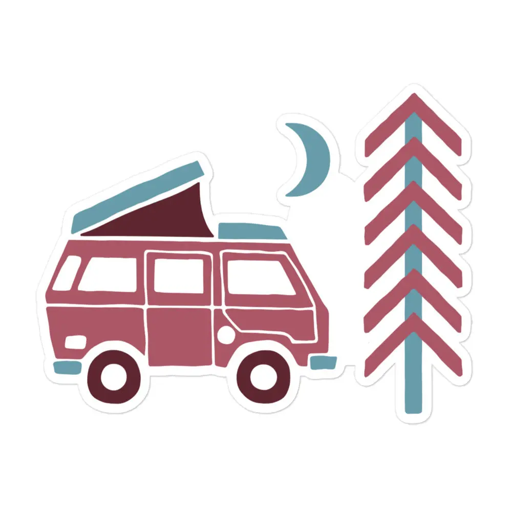 Go Outside Van & Moon Sticker 1