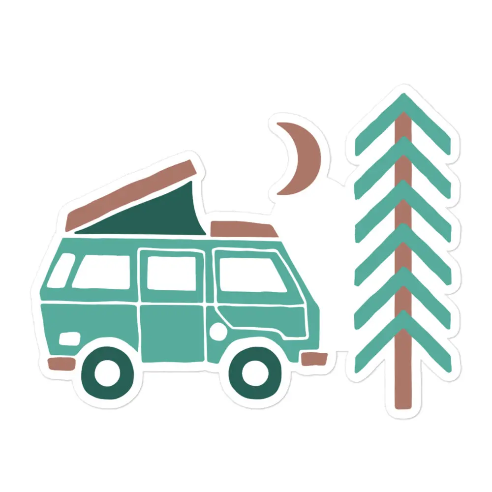 Go Outside Van & Moon Sticker 3