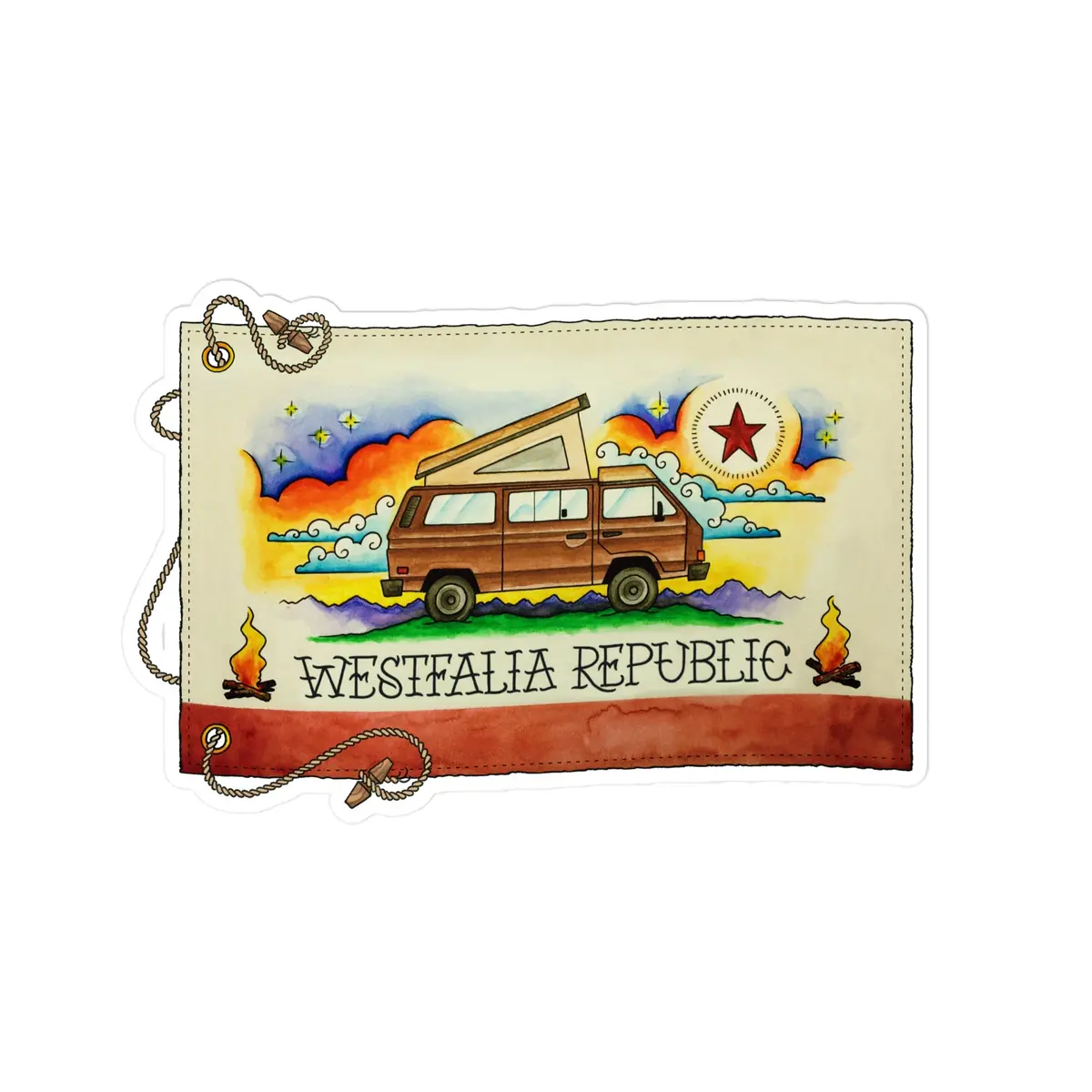 Westfalia Republic Kiss-Cut Vinyl Decal 1
