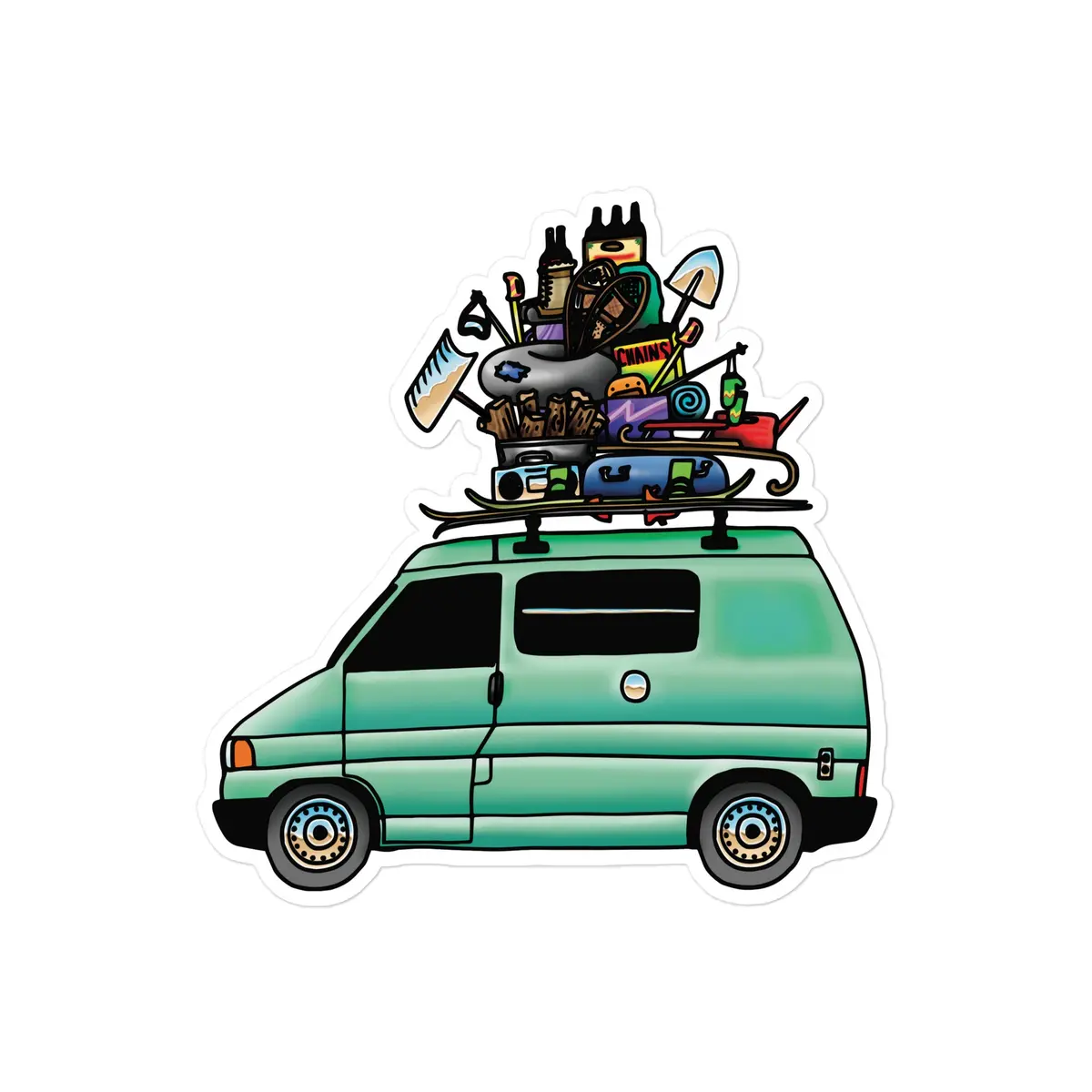 Rad Eurovan Vinyl Sticker – Precision Kiss-Cut Design