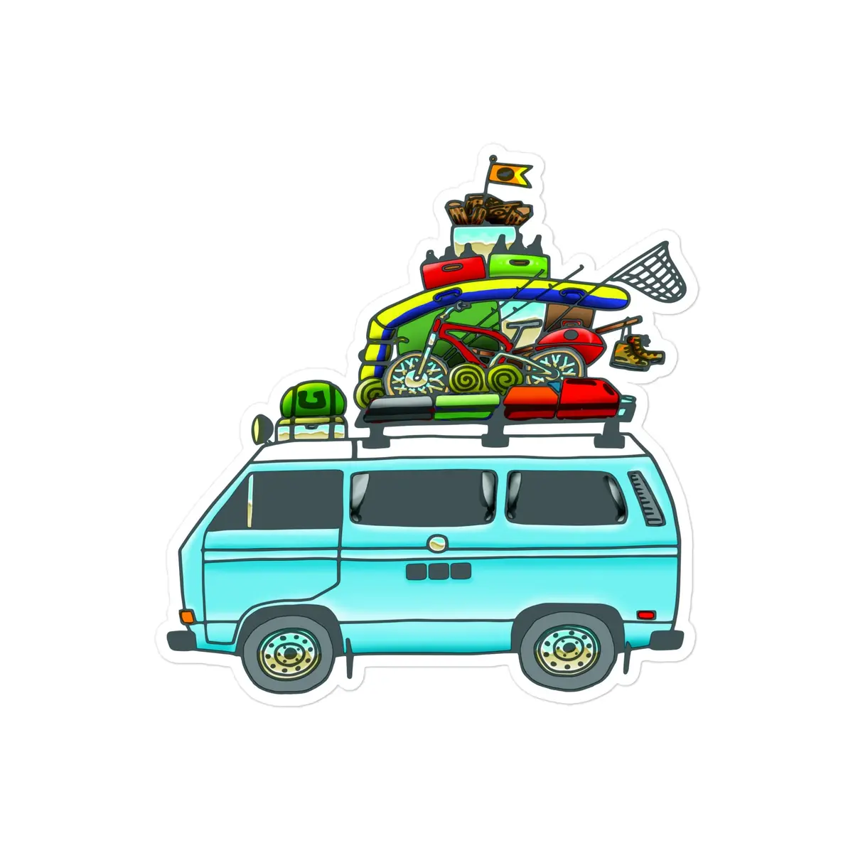 Rad Vanagon Vinyl Sticker – Precision Kiss-Cut Design
