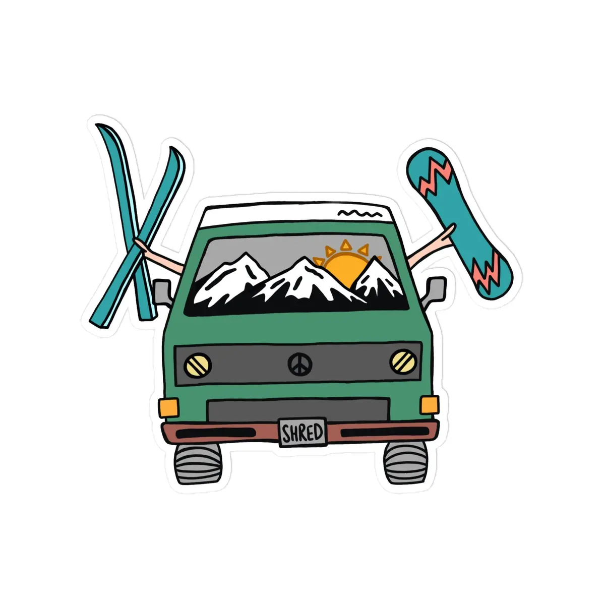 Shred Van Vinyl Decal – Precision Kiss-Cut Design