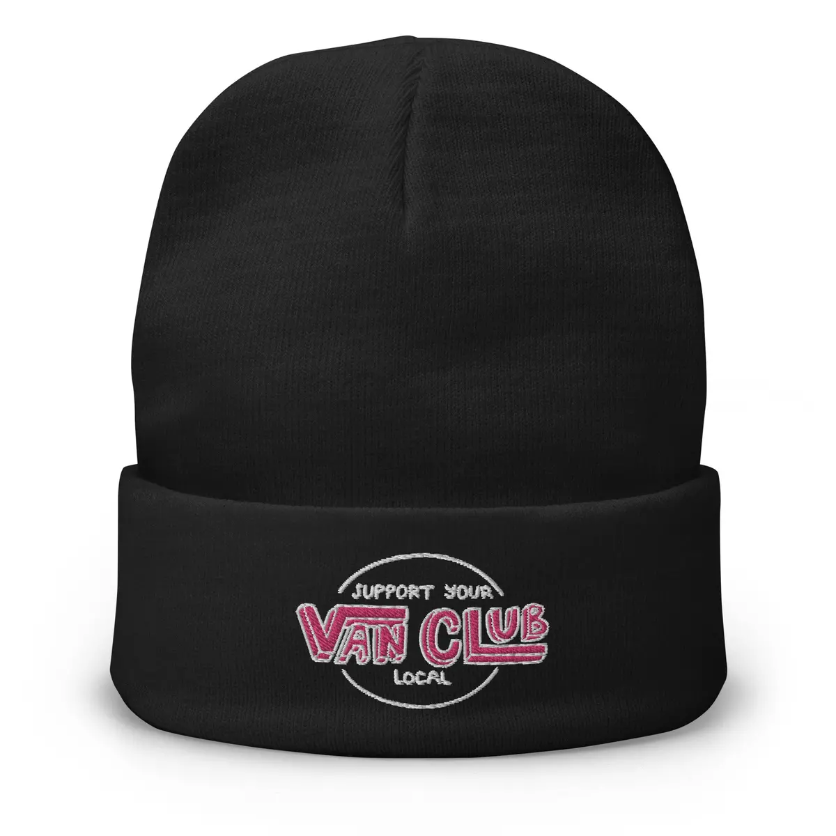 Support Your Local Van Club Embroidered Beanie 1