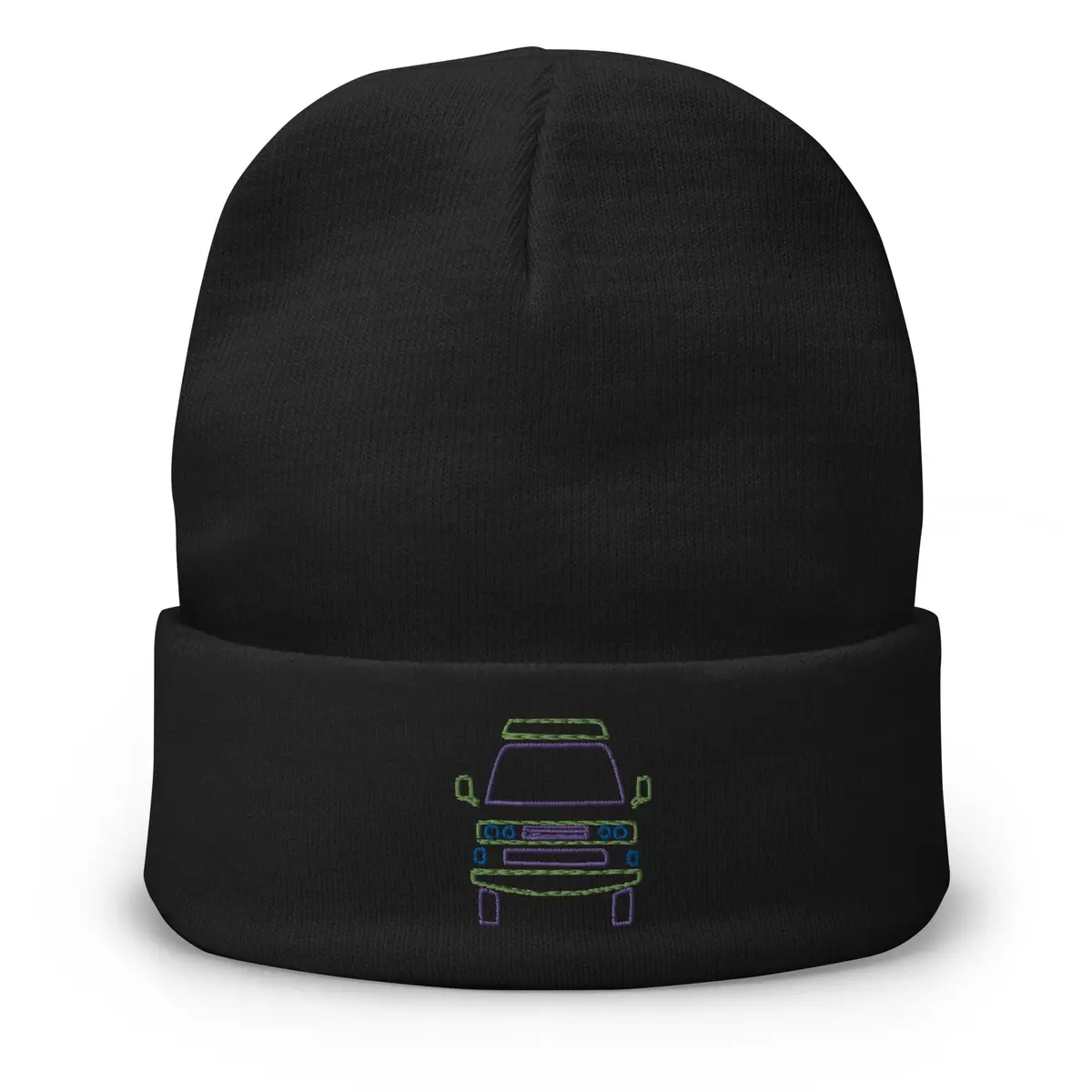 Friendly Face Embroidered Beanie 1