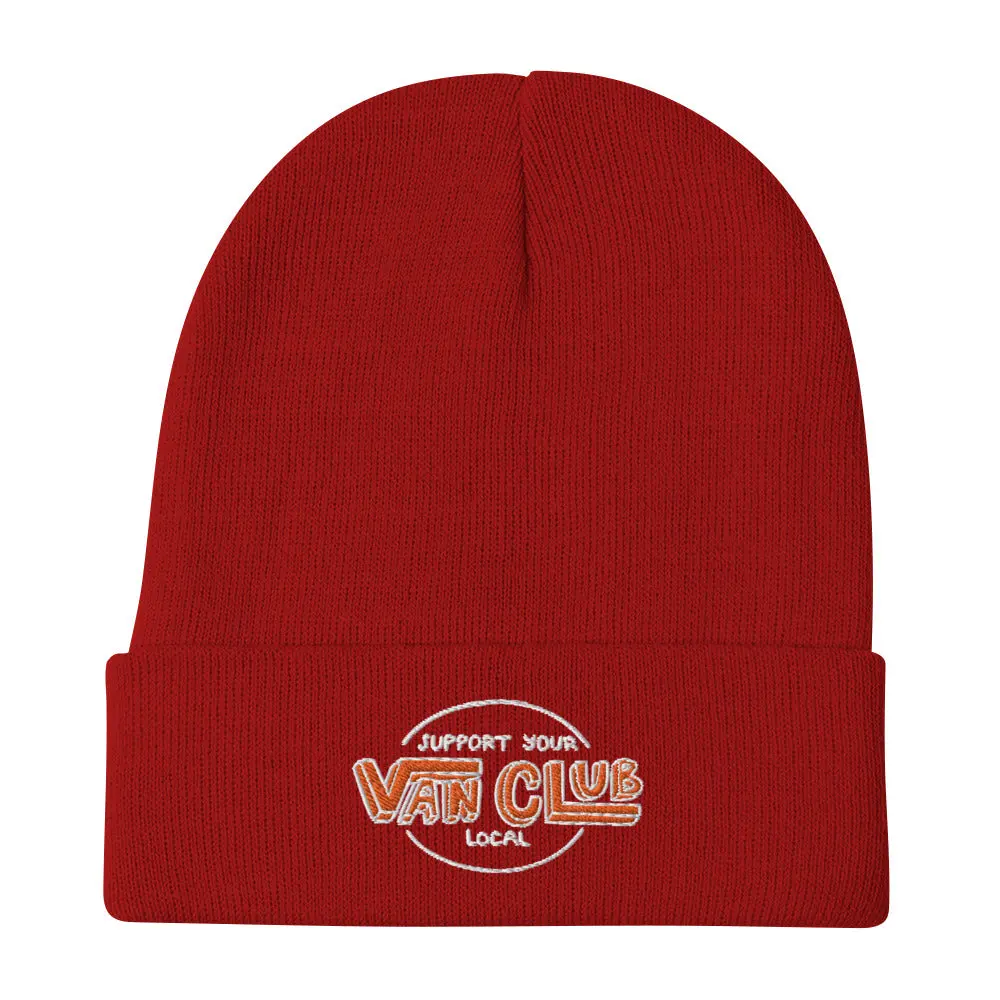 Support Your Local Van Club Embroidered Beanie 2