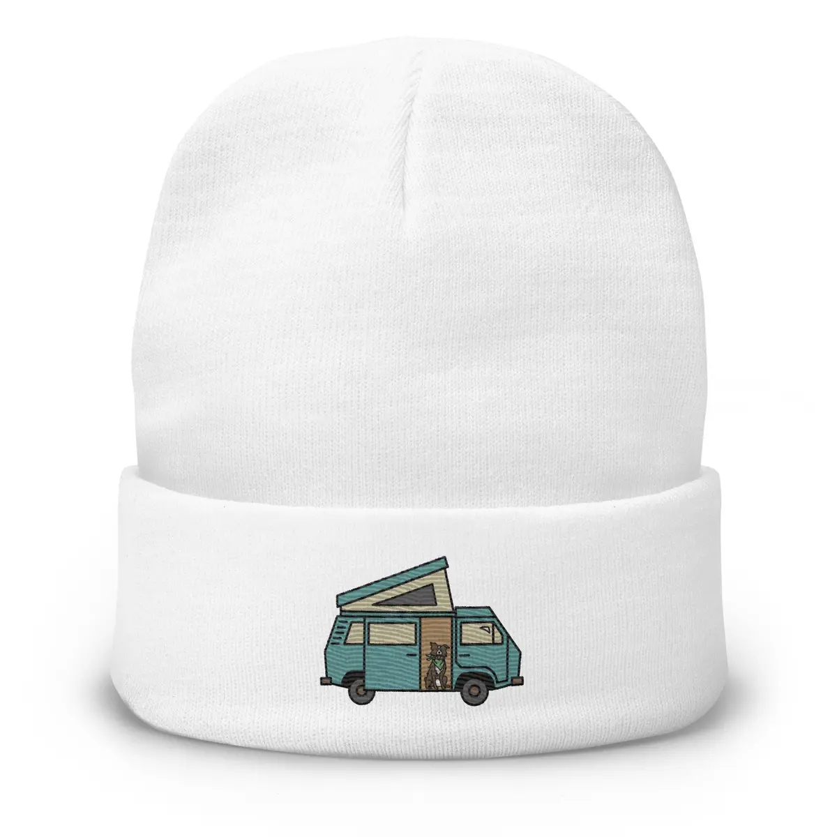 Dog In Van Embroidered Beanie 4