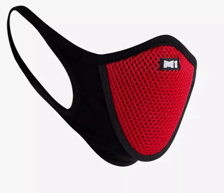 M-1  Face Mask  Half Black+ Red Centre 1