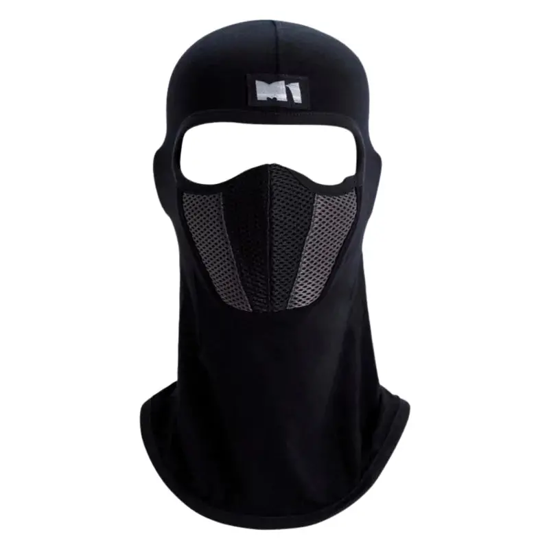 M1 Full Face Mask Cover Balaclava Protection Filter Plain Ski Dust Mask - Black/Grey 1