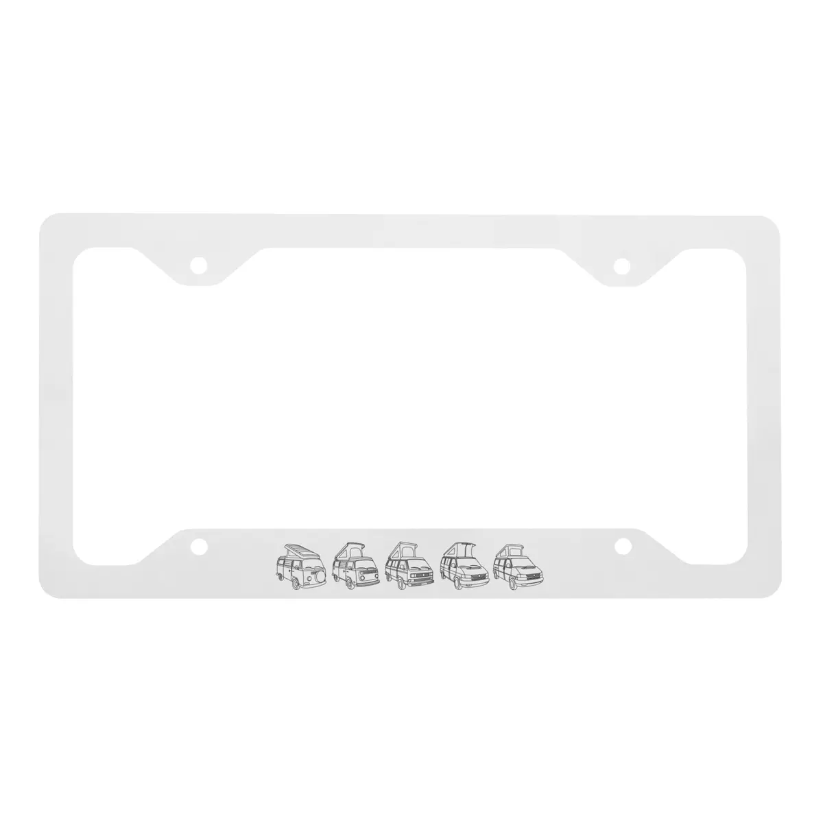 Van Evolution Metal License Plate Frame 1
