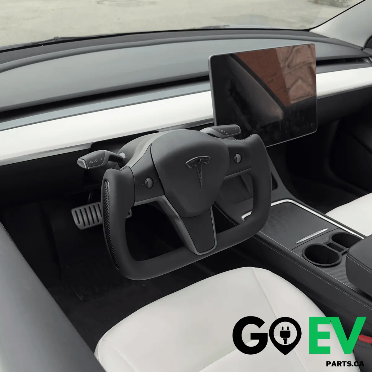 Tesla Model 3/Y Real Carbon Fibre Yoke Steering Wheel 1