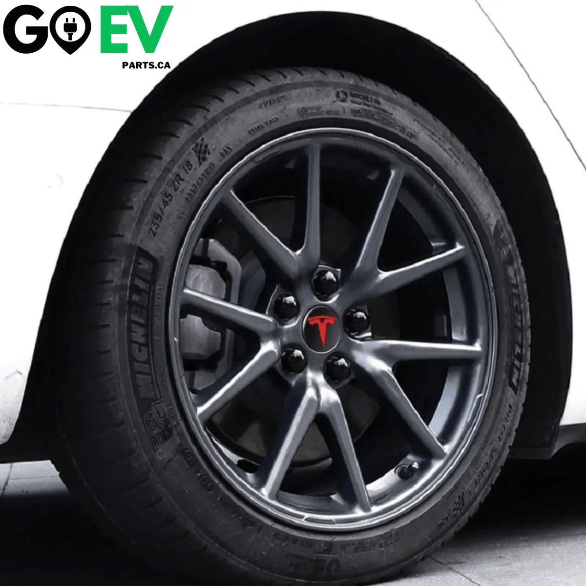 Tesla Model S/3/X/Y Wheel Logo Caps Kit 1