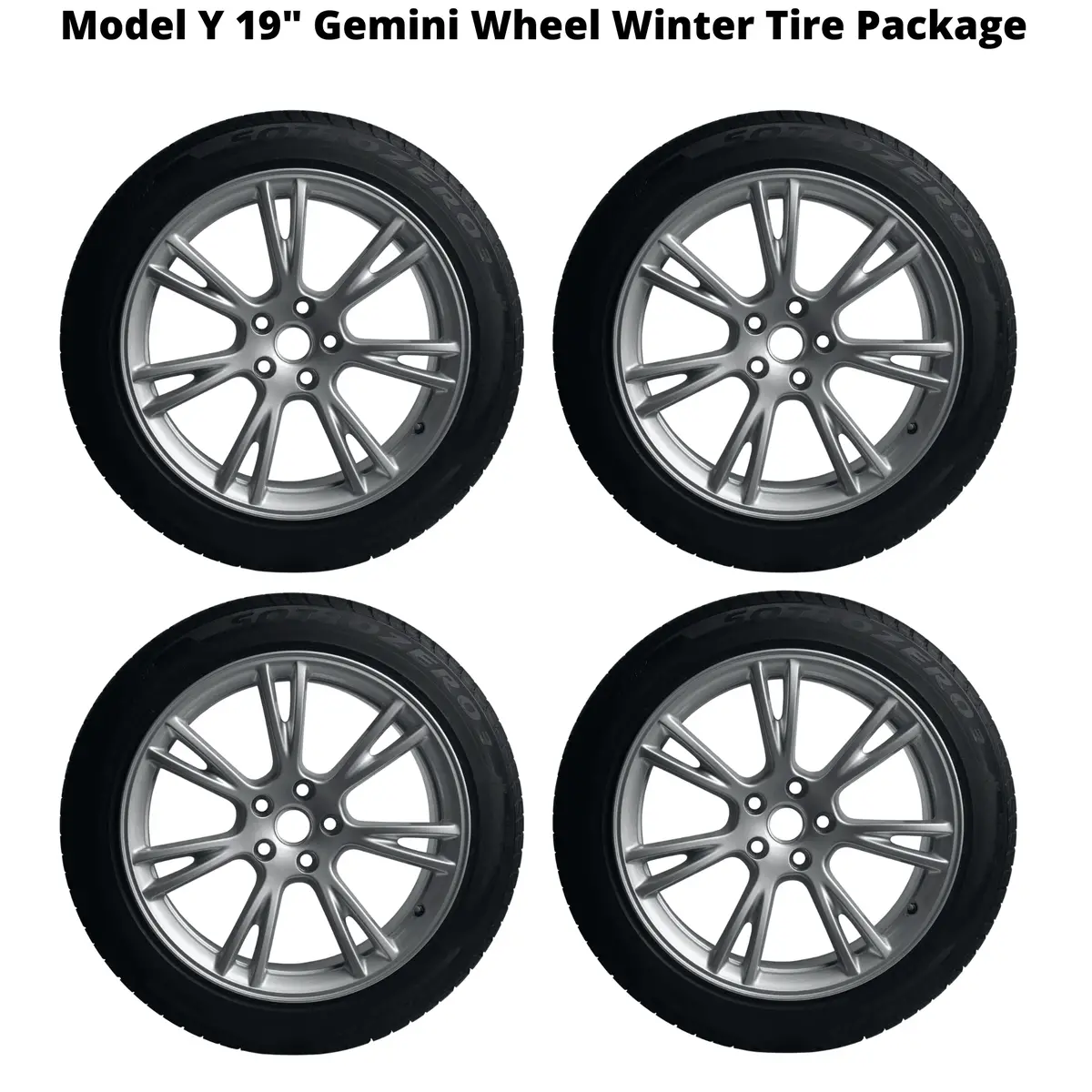 Tesla Model Y: 19" Gemini Wheel Winter Tire Package – Optimized For Cold Weather Performance 1