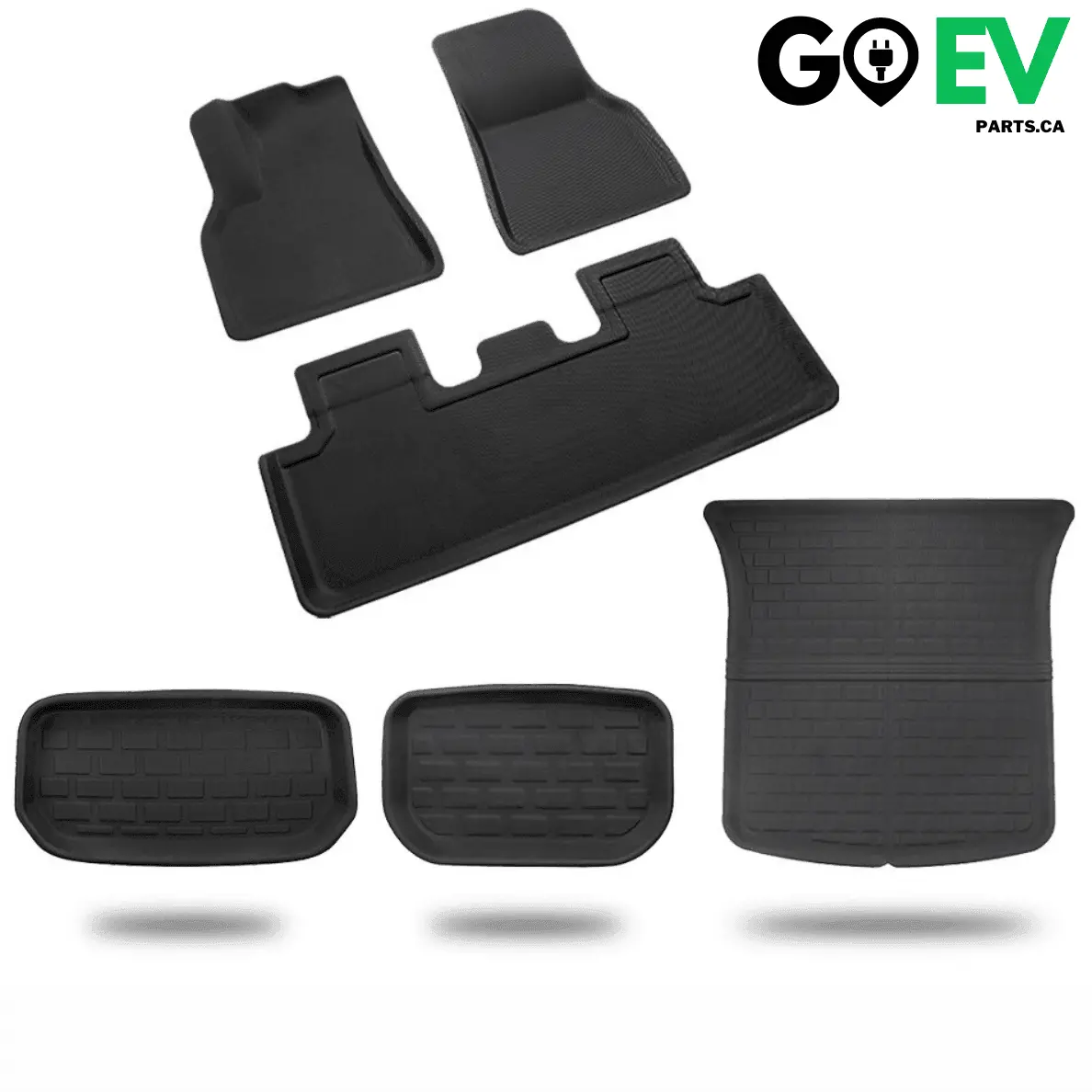 Tesla Model Y (2019–2026): Full Xpe All-Weather Floor, Frunk & Trunk Mats Bundle Set (6 Pcs) 1