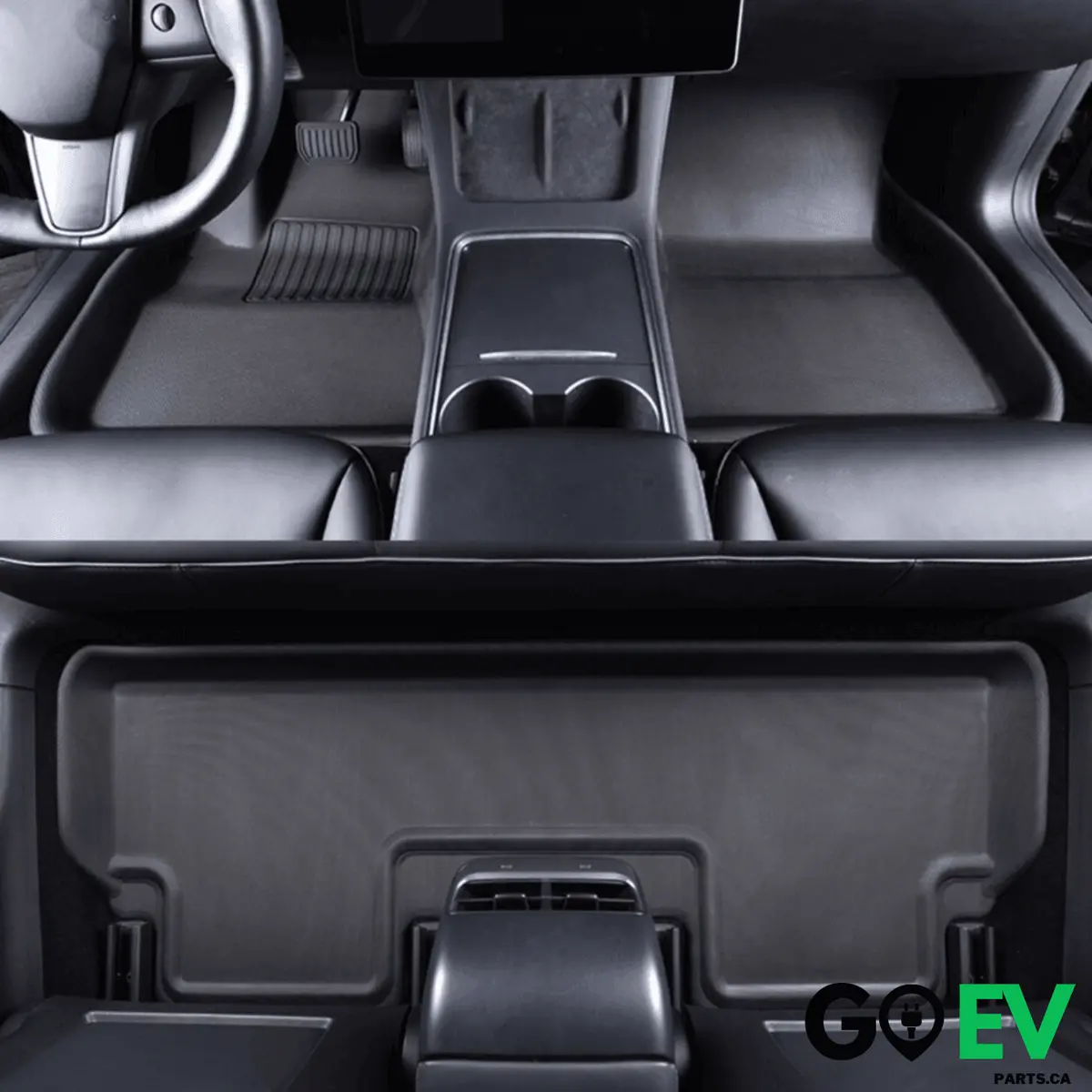 Tesla Model Y 2019–2024: Xpe All-Weather 3D Floor Mats (3 Pcs) 1