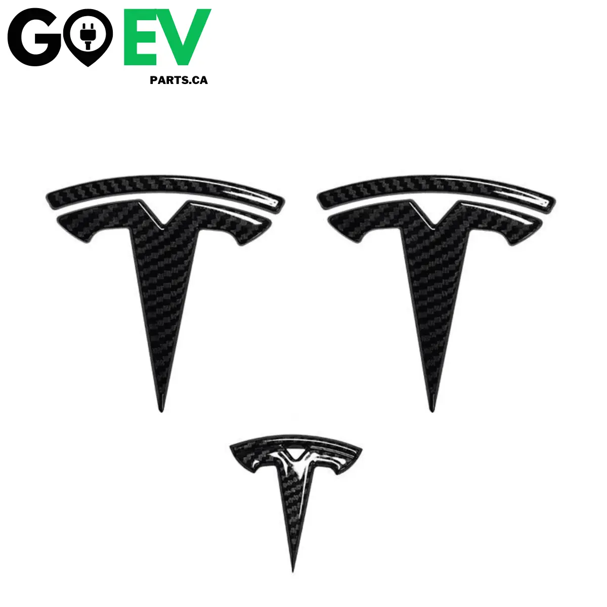 Tesla Model Y Logo Decal Bundle (3 Pcs) – Frunk, Trunk & Steering Wheel 3