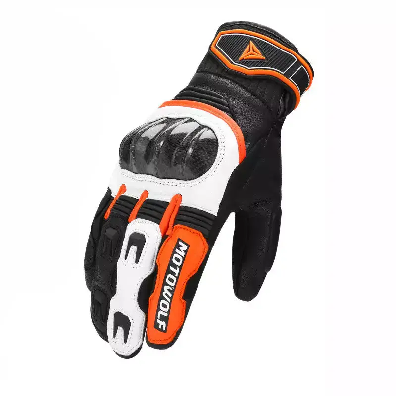 Motowolf Leather Motorcycle Gloves Full Finger Protective Gear For Men & Women Atv Rider Sports Gloves Mdl0335 1