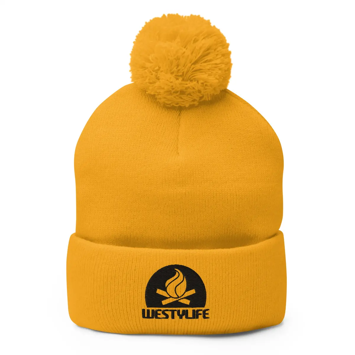 Westy Life Camp Fire Embroidered Pom-Pom Beanie 2