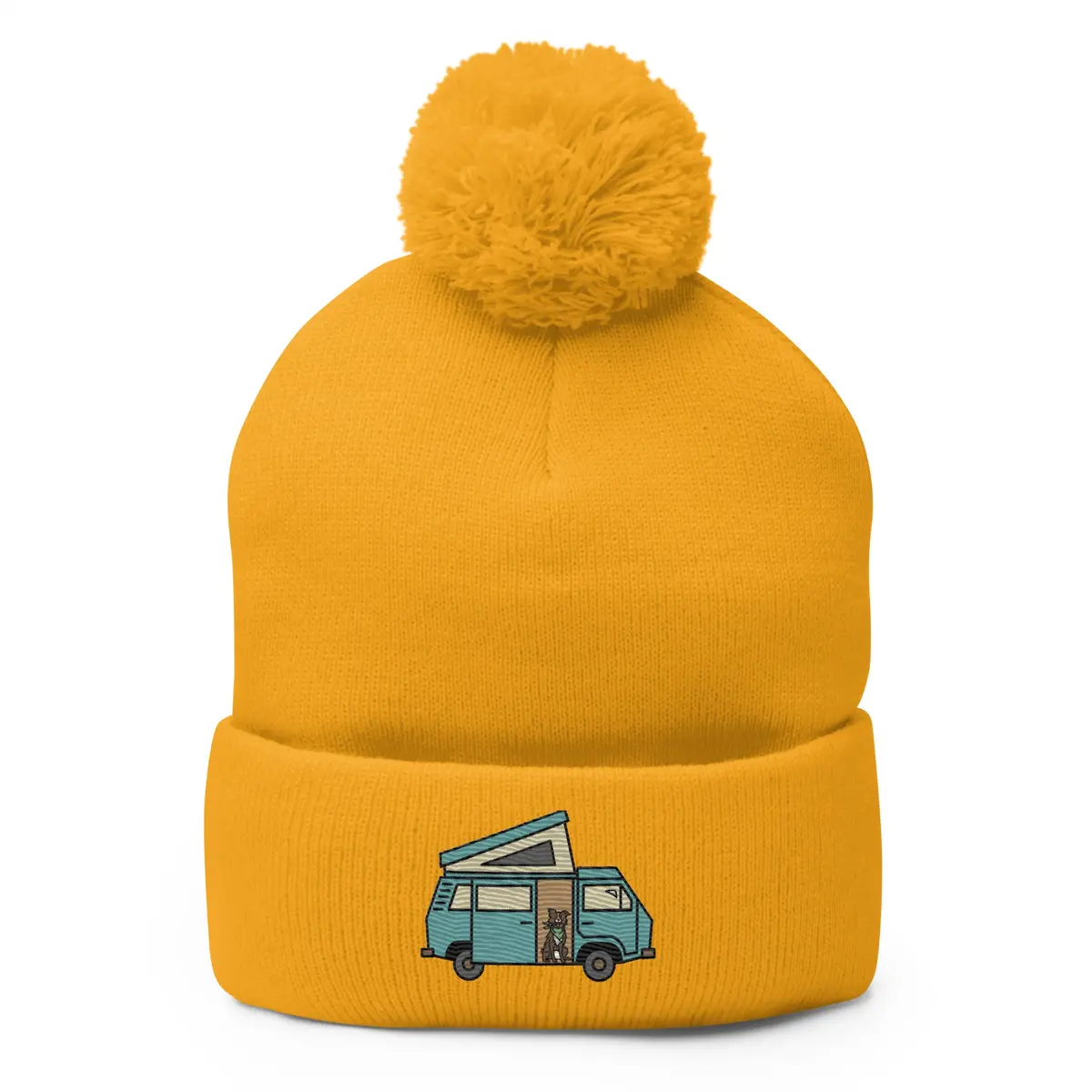 Dog In Van Pom-Pom Beanie 8