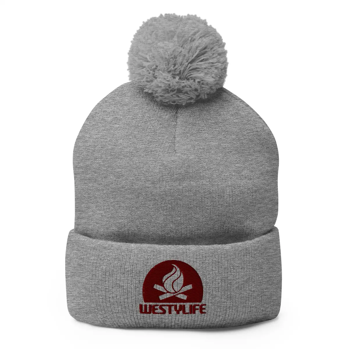 Westy Life Camp Fire Embroidered Pom-Pom Beanie 4