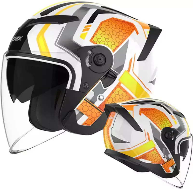 Retro Open Face Motorcycle Helmet, Adult Motorcycle Half Helmet 3/4,Dot Approved With Double Visor Summer Scooter Light Moped Atv Street Helmet Motorcycle... Tkmw-026-8  3/4 Helmet 1
