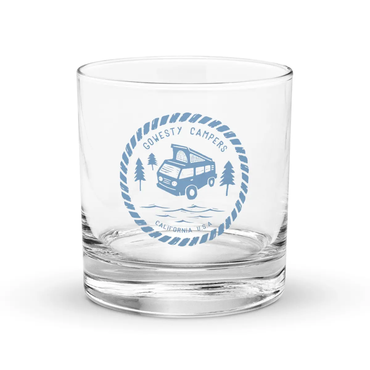 Woodcut Westy Life Rocks Glass 1